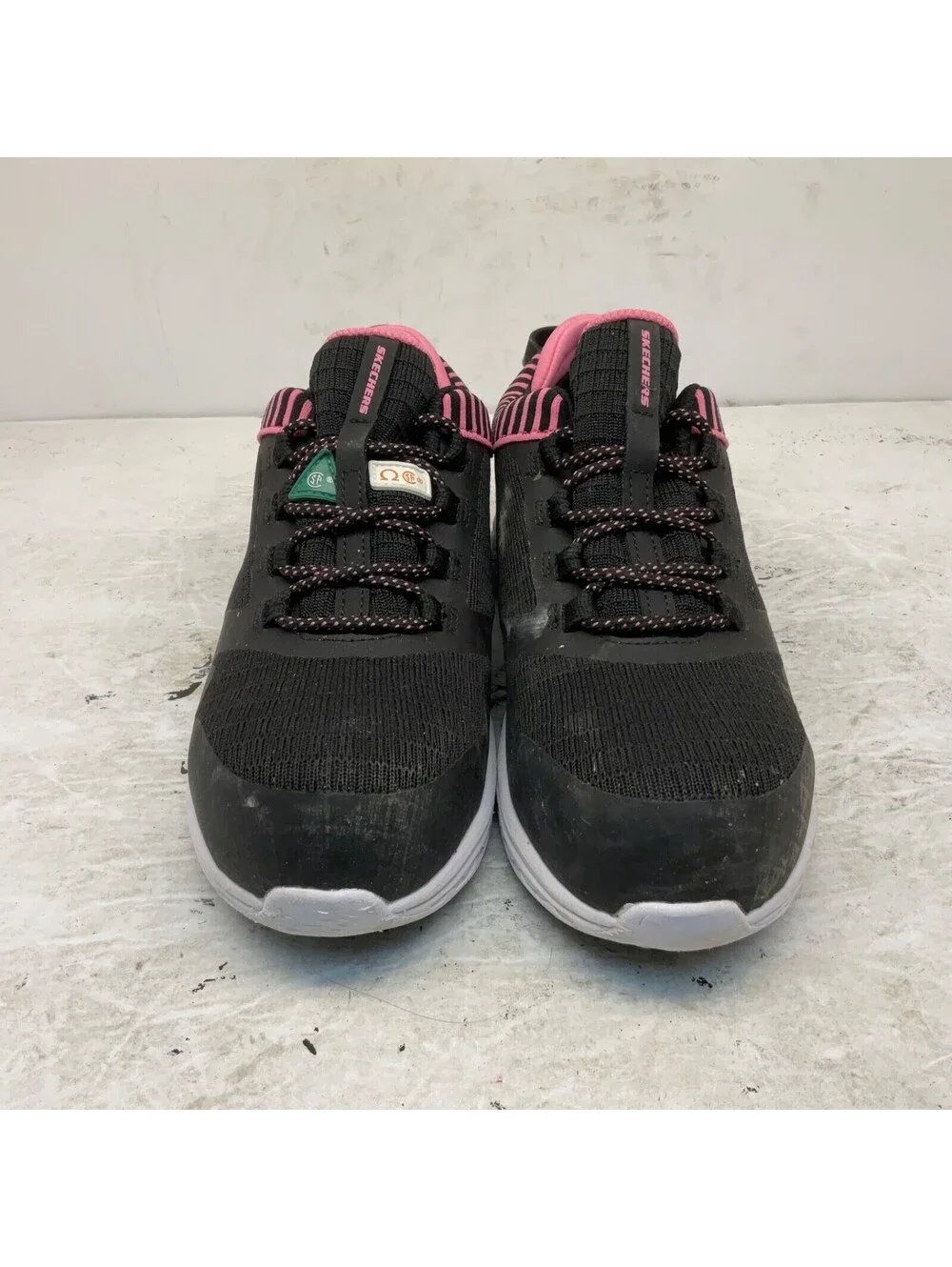 Skechers Women's Aluminum Toe SP Slip Resistant Safety Shoes 99996595 Black 7M